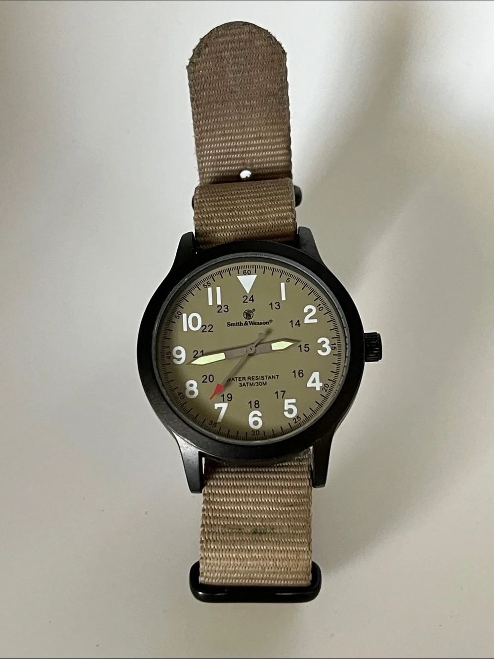 Smith & Wesson Men's Field Watch - Tan Dial & Tan Strap